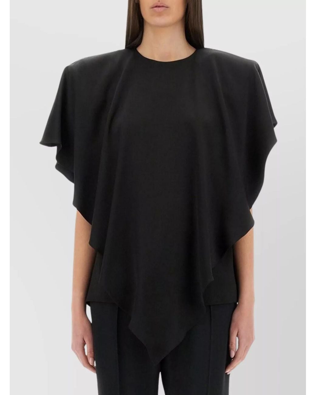 Stella McCartney Black Draped Blouse