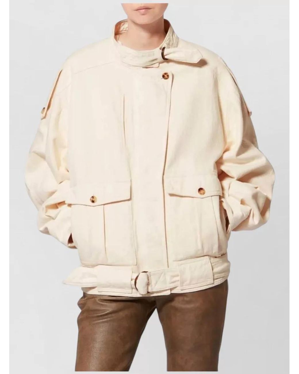 Isabel Marant Natural Cotton Oversized Coat
