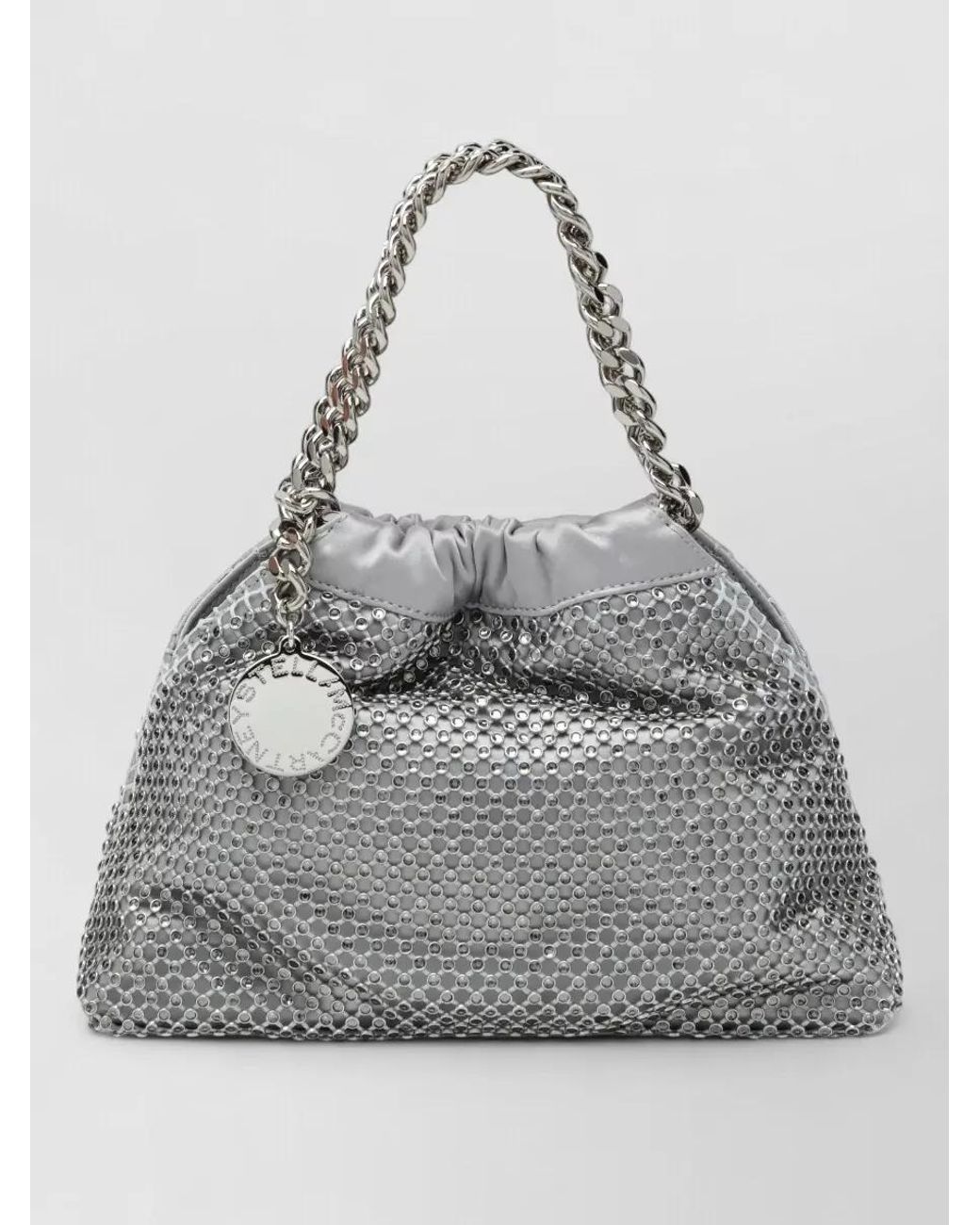 Stella McCartney Gray Falabella Mini Leather Shoulder Bag