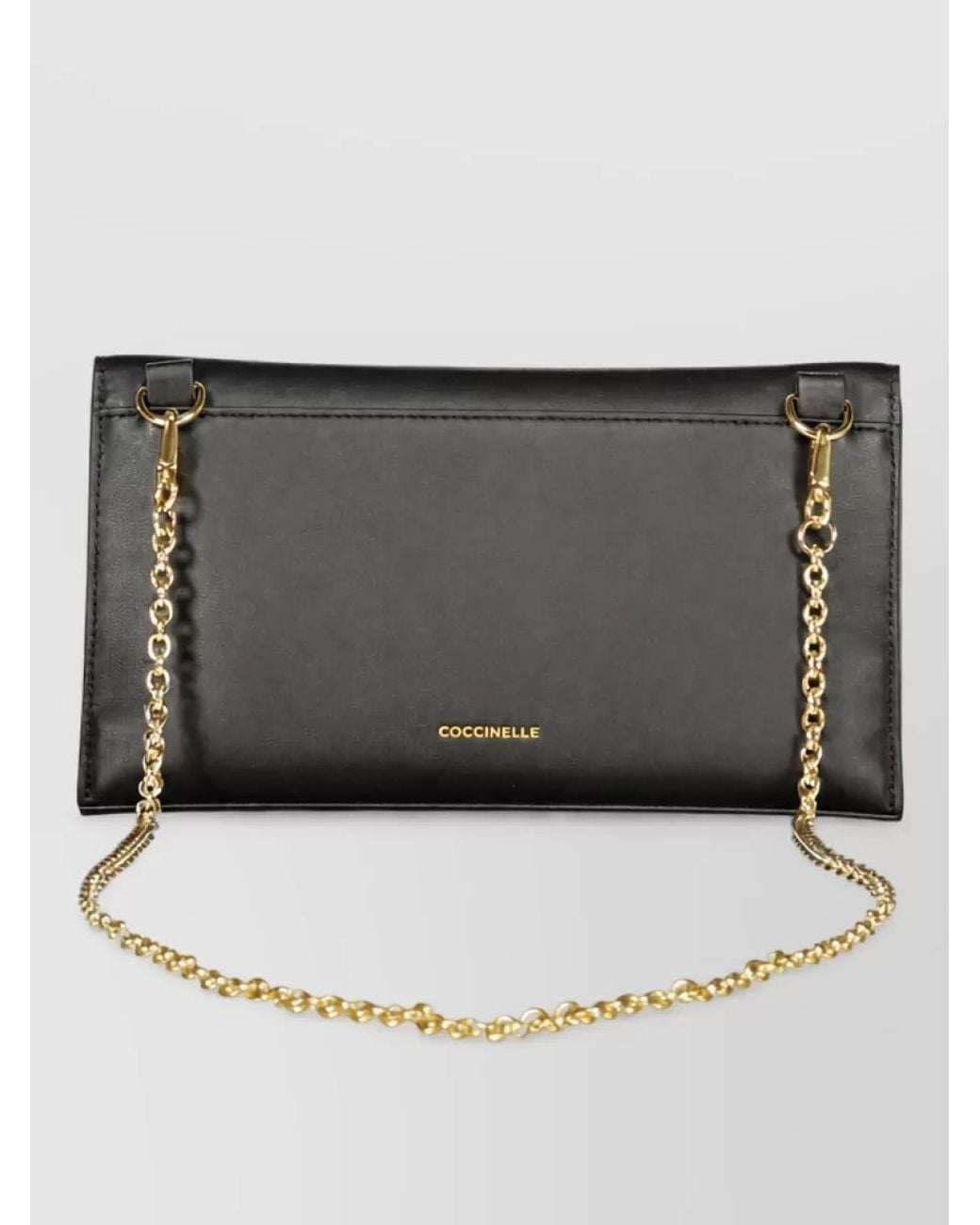 Coccinelle Gray Leather Clutch Bag