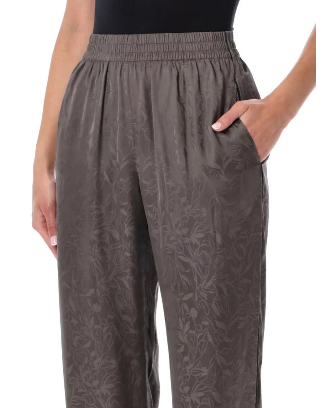 Golden Goose Deluxe Brand Gray Viscose Jacquard Wide-Leg Pajama Pants