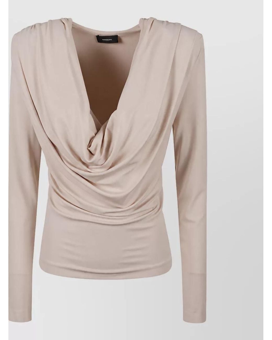 Wardrobe NYC Natural Draped Top