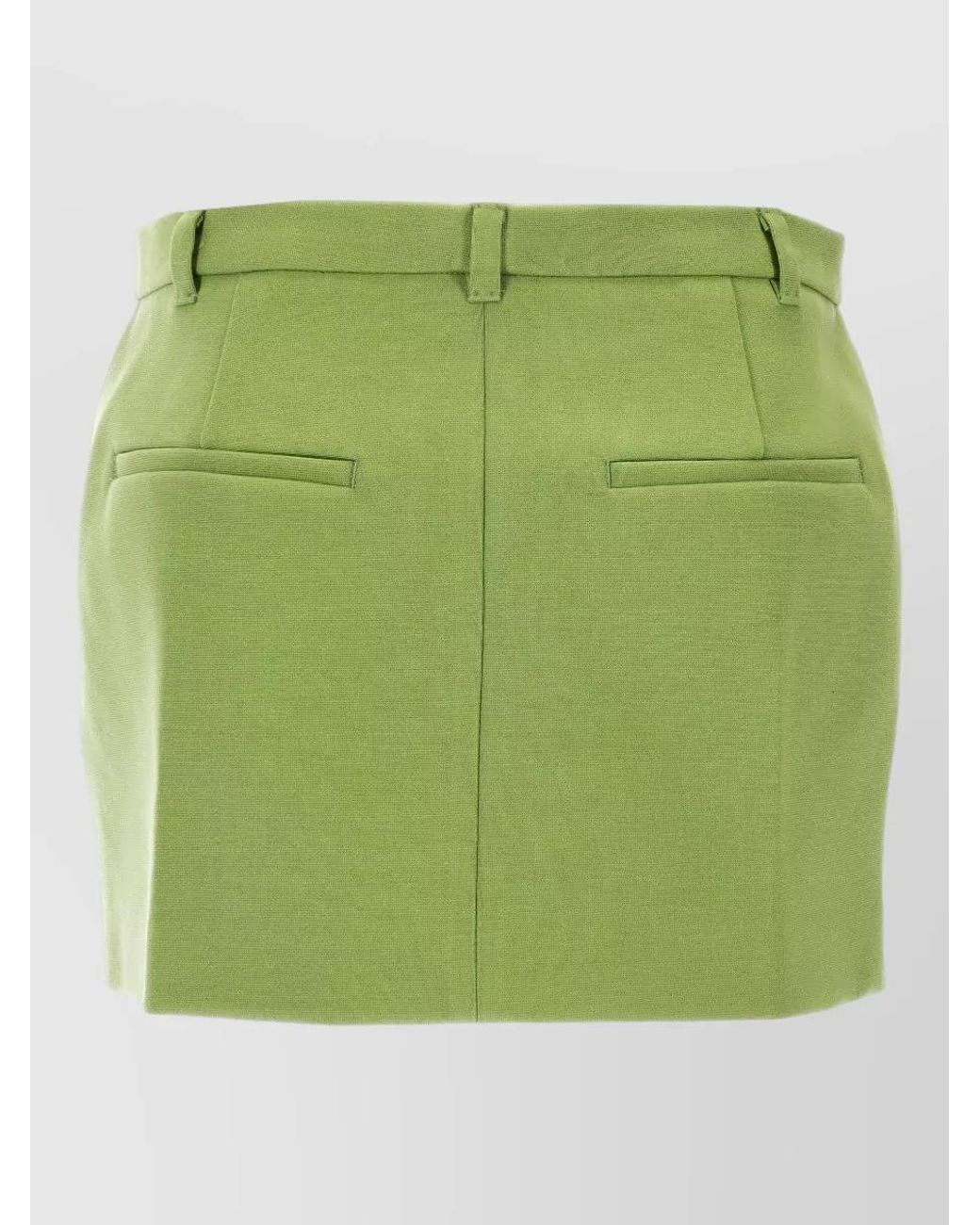 Miu Miu Green Stretch Jersey Mini Skirt