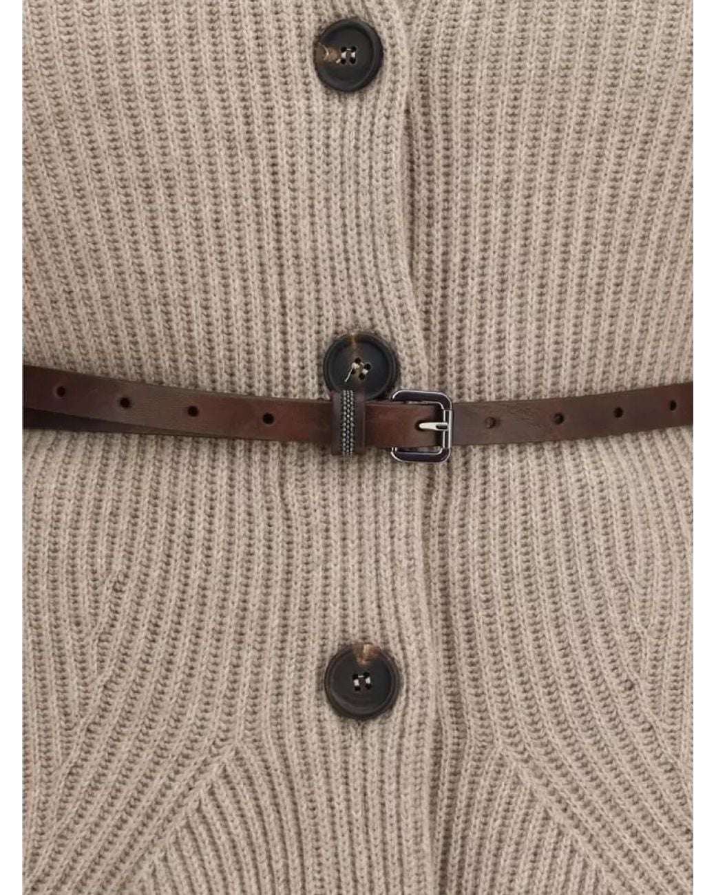 Brunello Cucinelli Natural Wool Cardigan