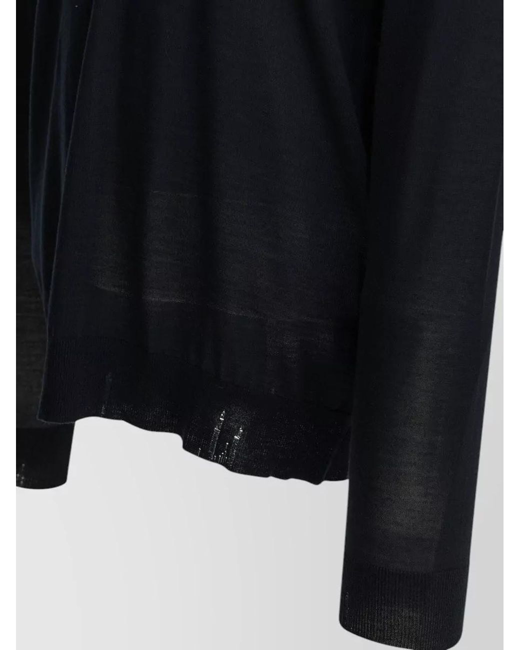 Golden Goose Deluxe Brand Blue Virgin Wool Ribbed Crew Neck Sweater for men