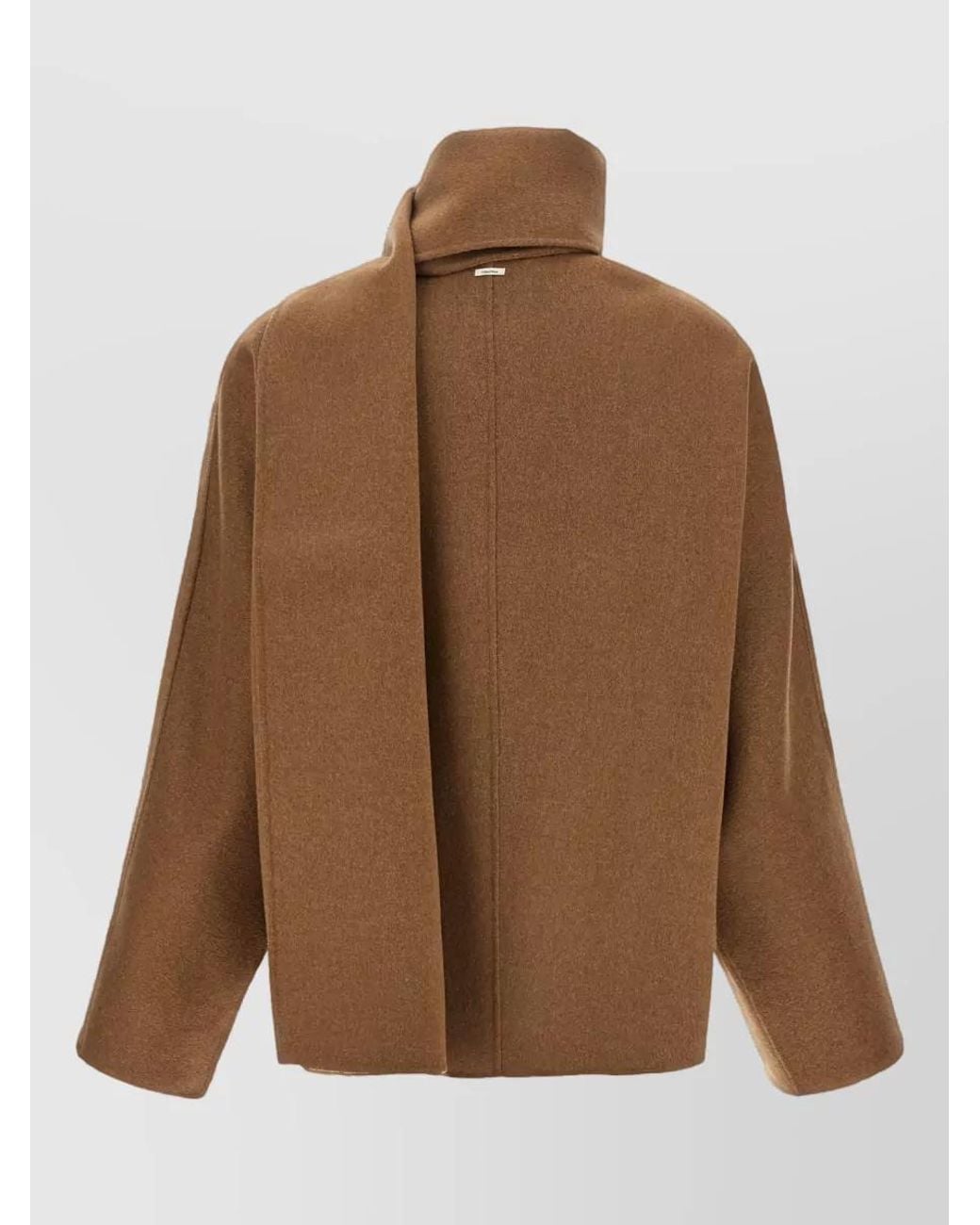 Max Mara Brown Wool Cropped Single Breasted Coat