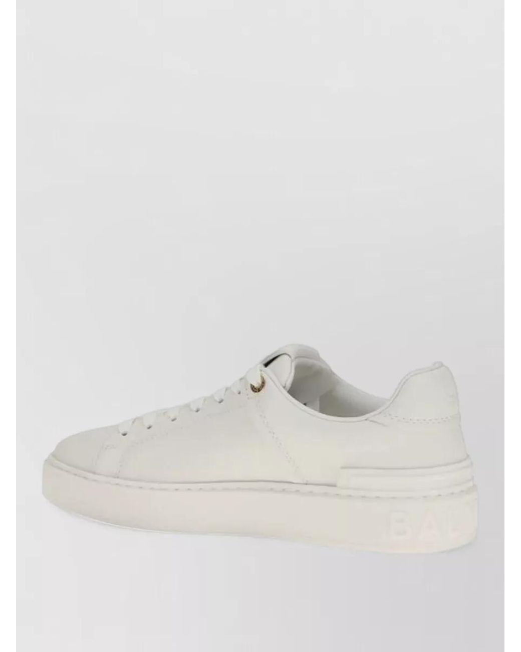 Balmain Natural Calf Leather Low-Top Sneakers