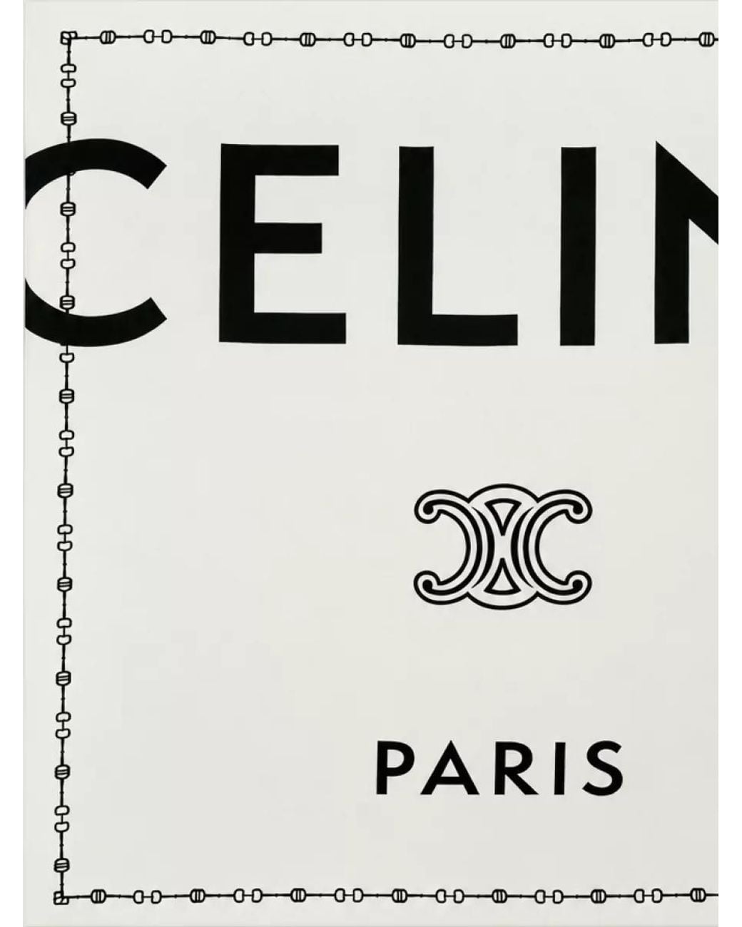 Céline White Silk Square Scarf