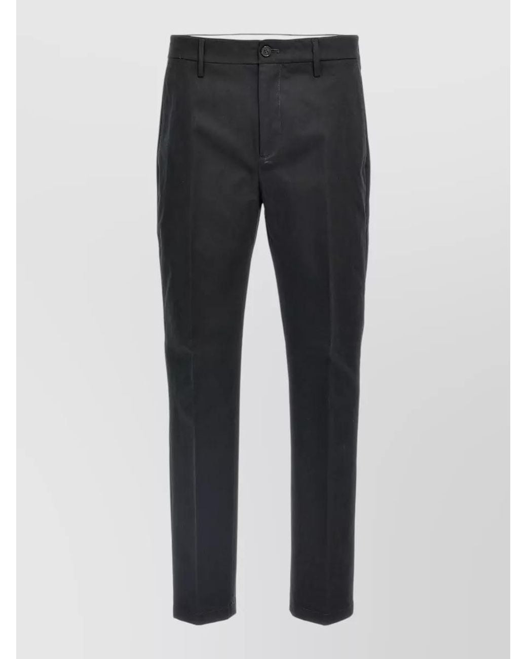 Department 5 Gray Cotton Straight-Leg Trousers for men