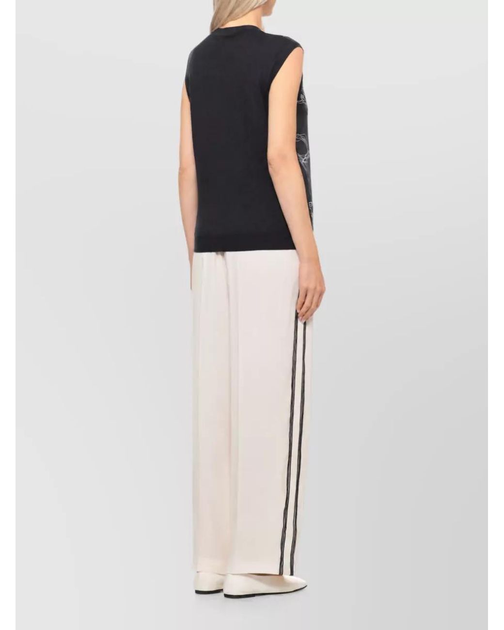 Fabiana Filippi Blue Sleeveless Fitted Jacket