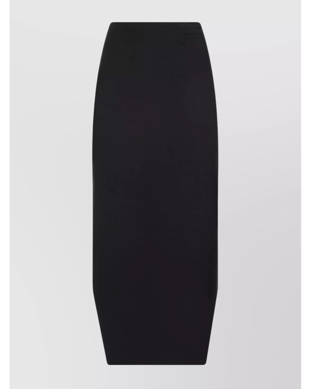 Givenchy Black Asymmetric Wool Pencil Skirt