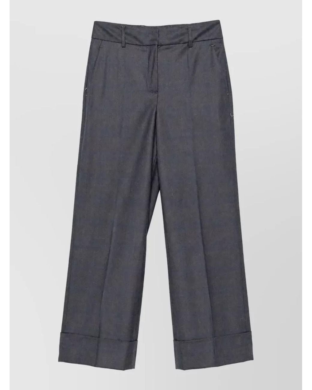 Incotex Blue Checked Pleated Suit Trousers