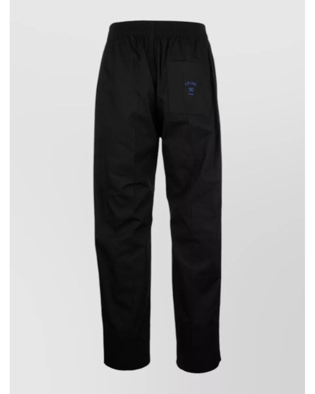 Céline Black Mid-Rise Straight-Leg Trousers for men