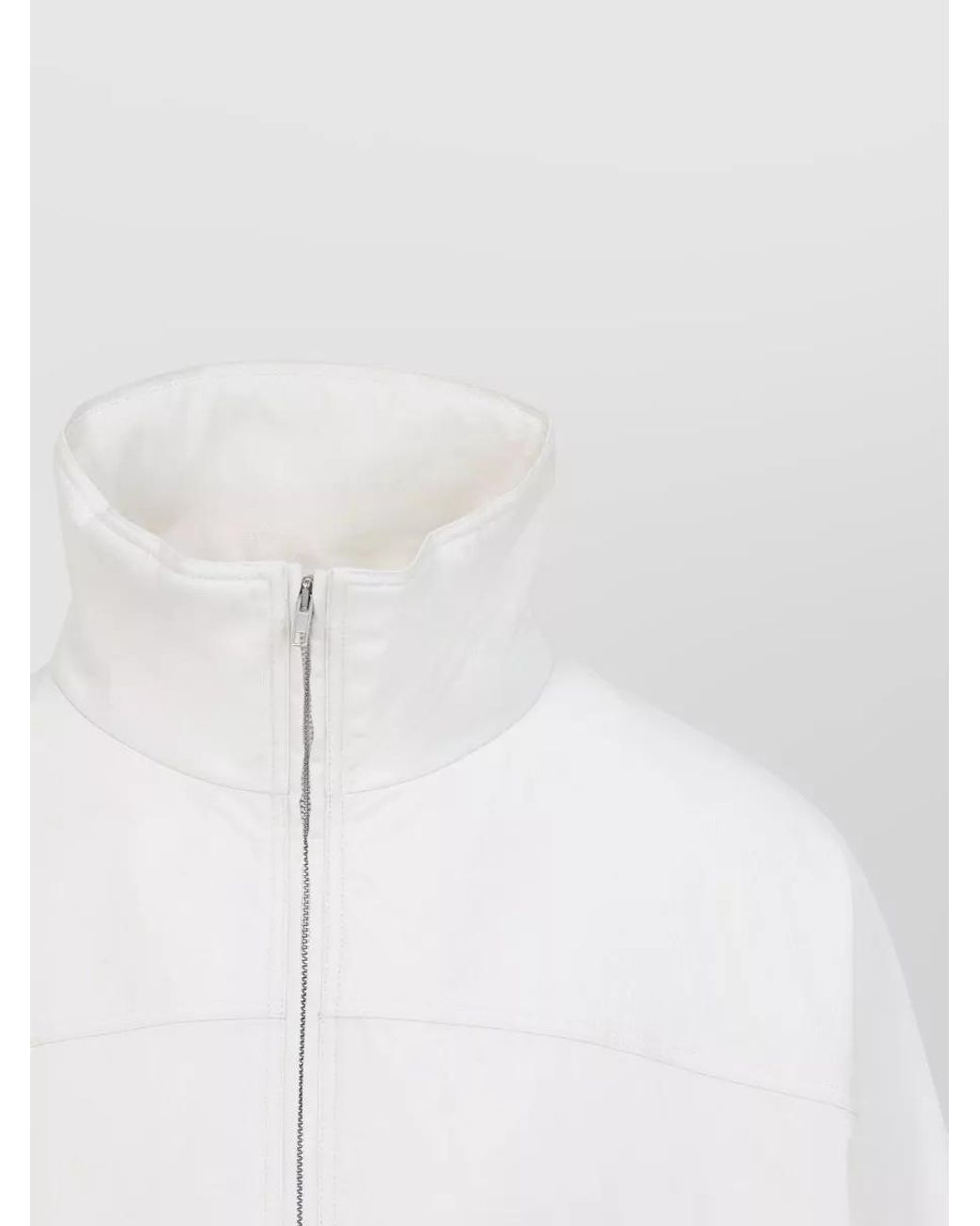 Mordecai White Ivory Stand Collar Sport Jacket for men
