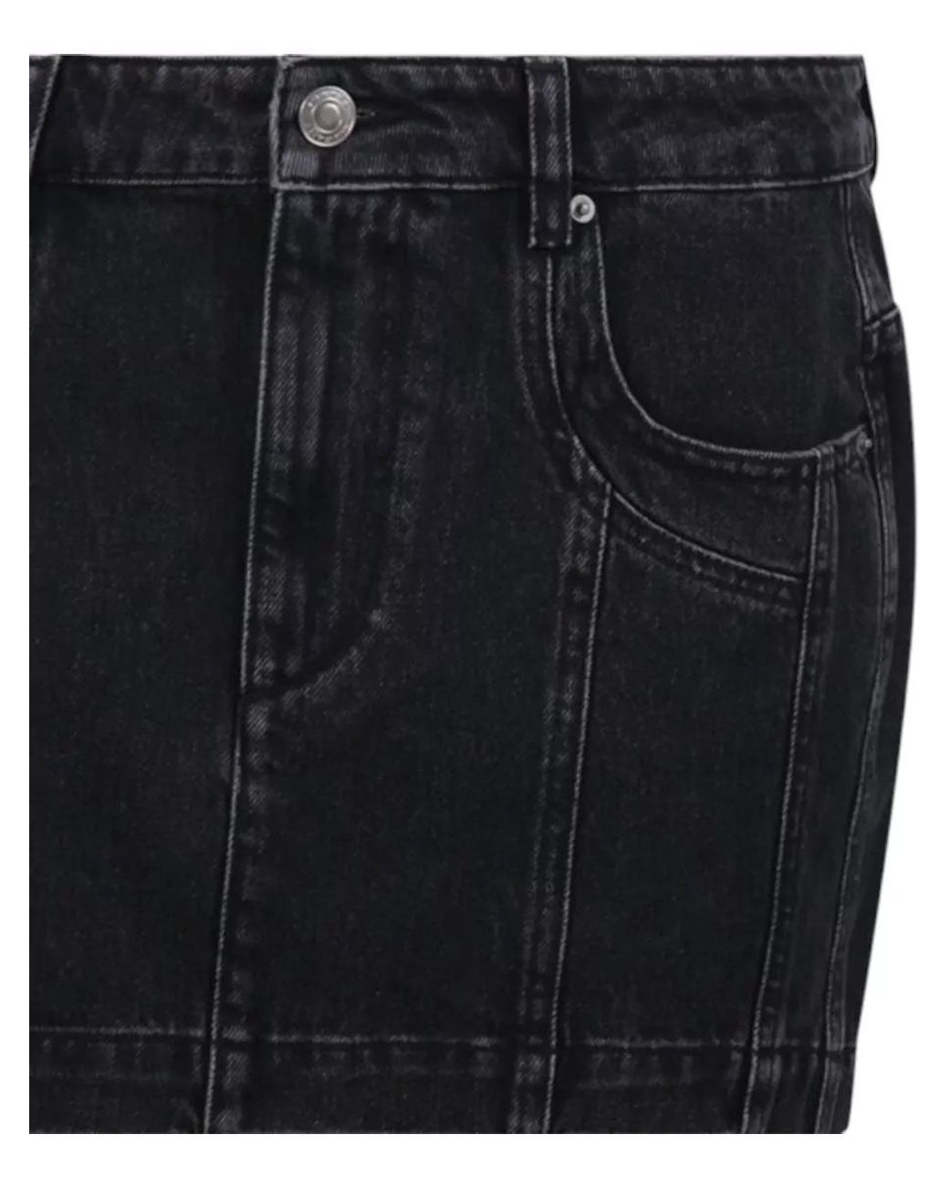 Isabel Marant Black Cotton Fitted Mini Skirt