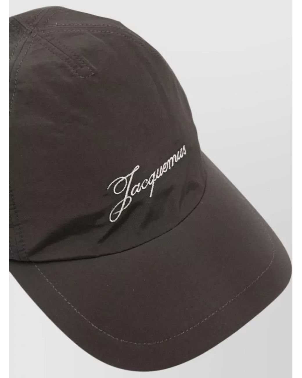 Jacquemus Gray Logo Baseball Cap for men