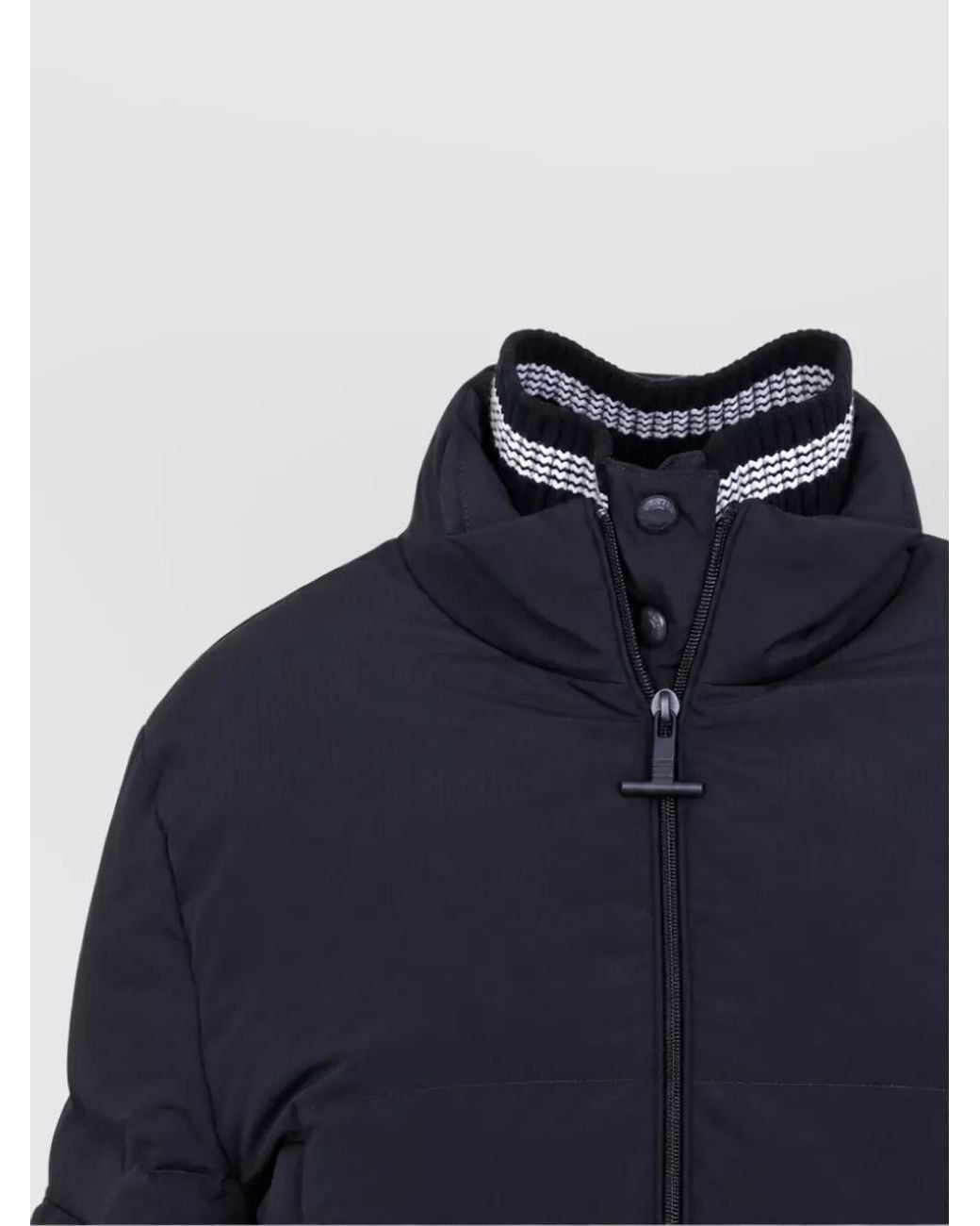 Thom Browne Blue Down Cropped Puffer Jacket
