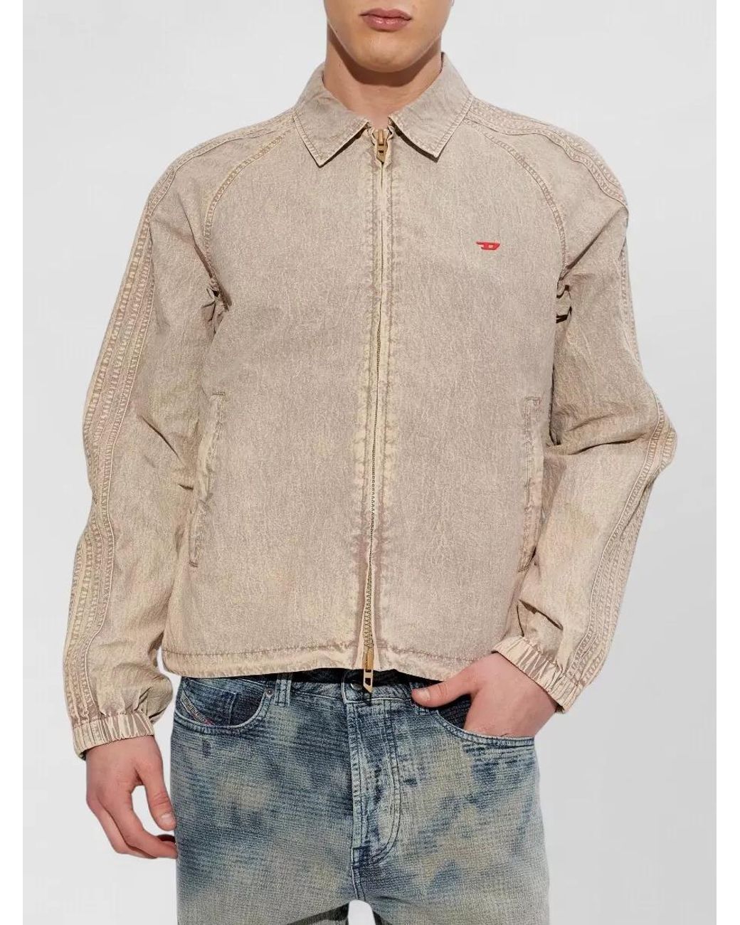 DIESEL Natural Single-Breasted Jacket for men