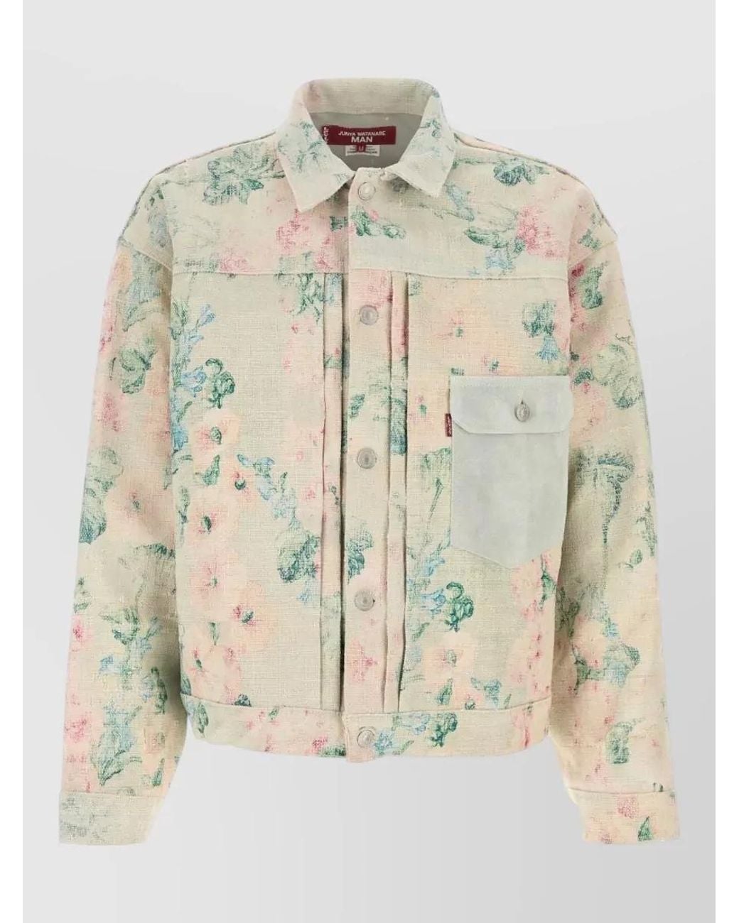 Junya Watanabe Natural Embroidered Single Breasted Coat for men