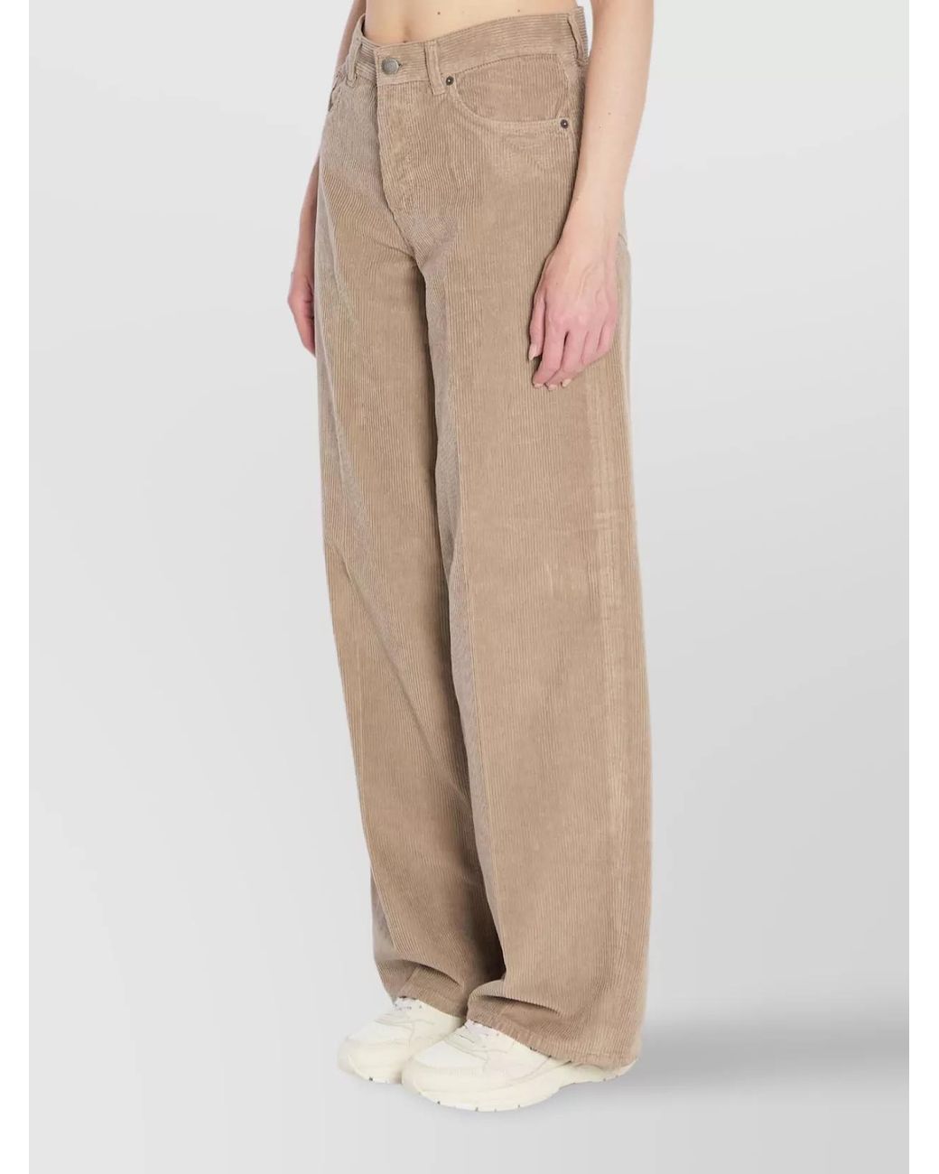 Haikure Natural Corduroy High-Rise Wide-Leg Trousers