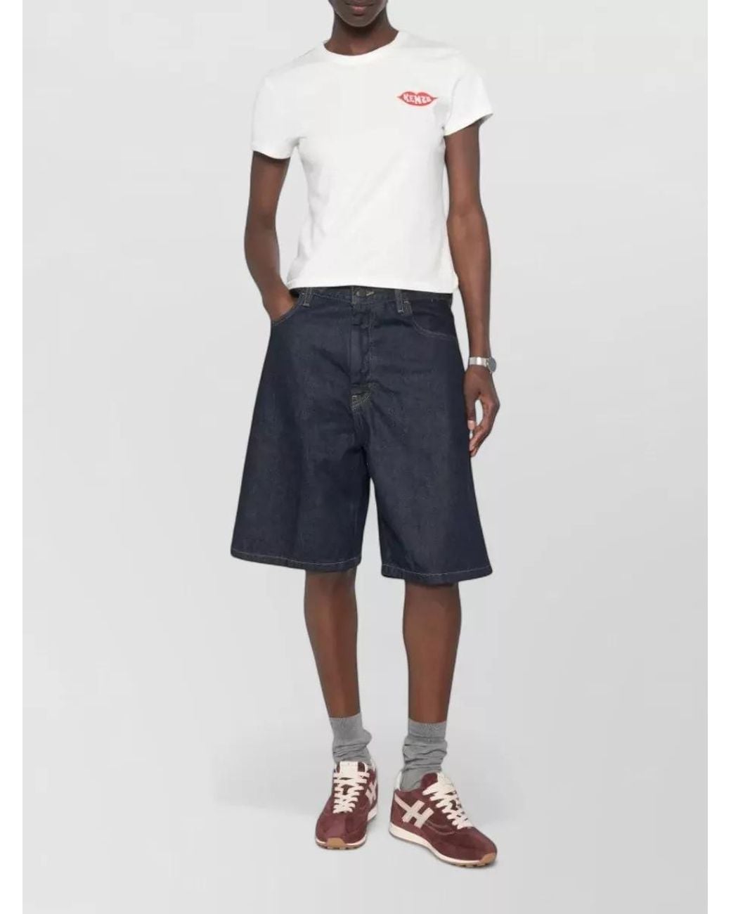 KENZO White Embroidered Cotton T-Shirt