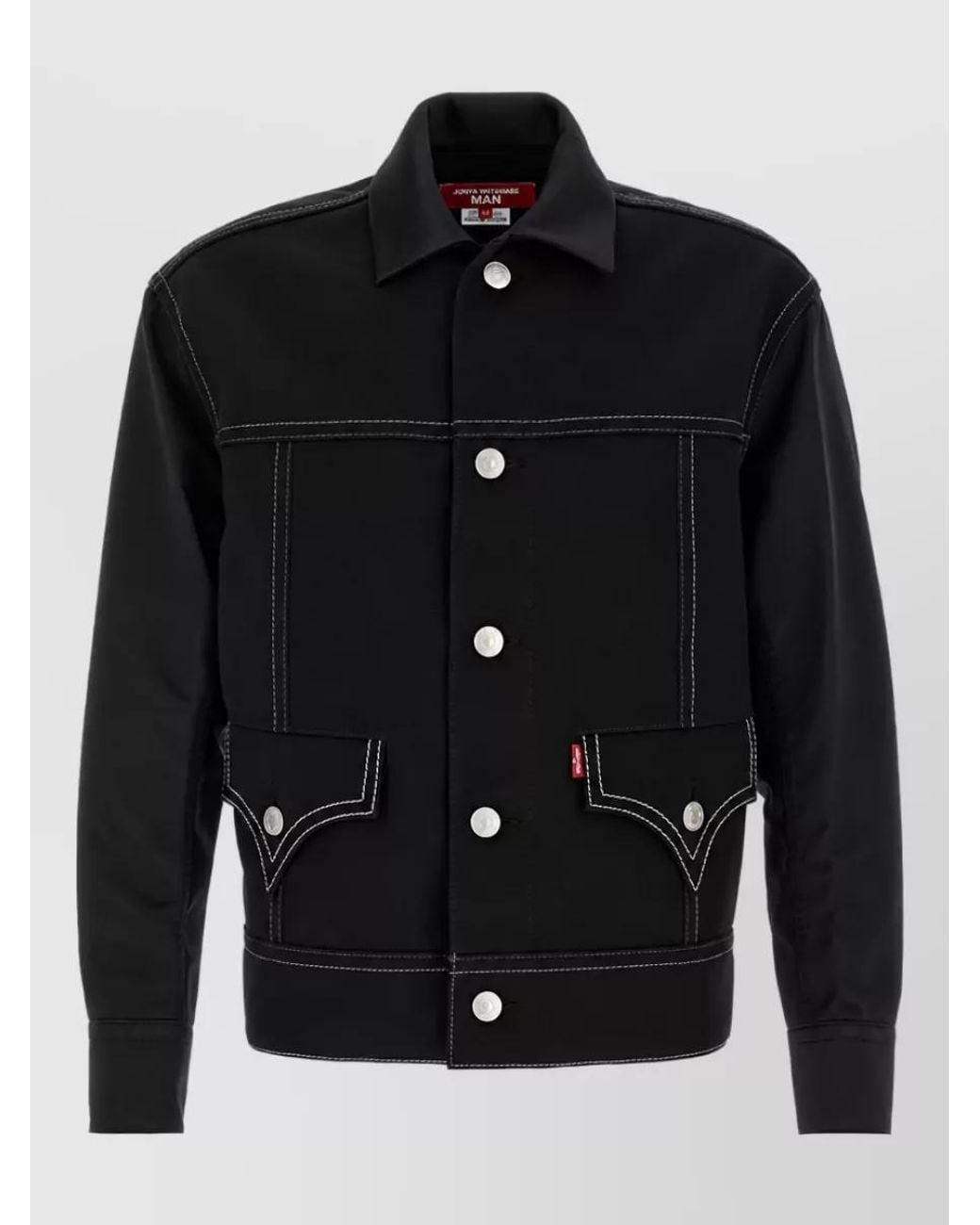 Junya Watanabe Black Wool Single Breasted Coat for men