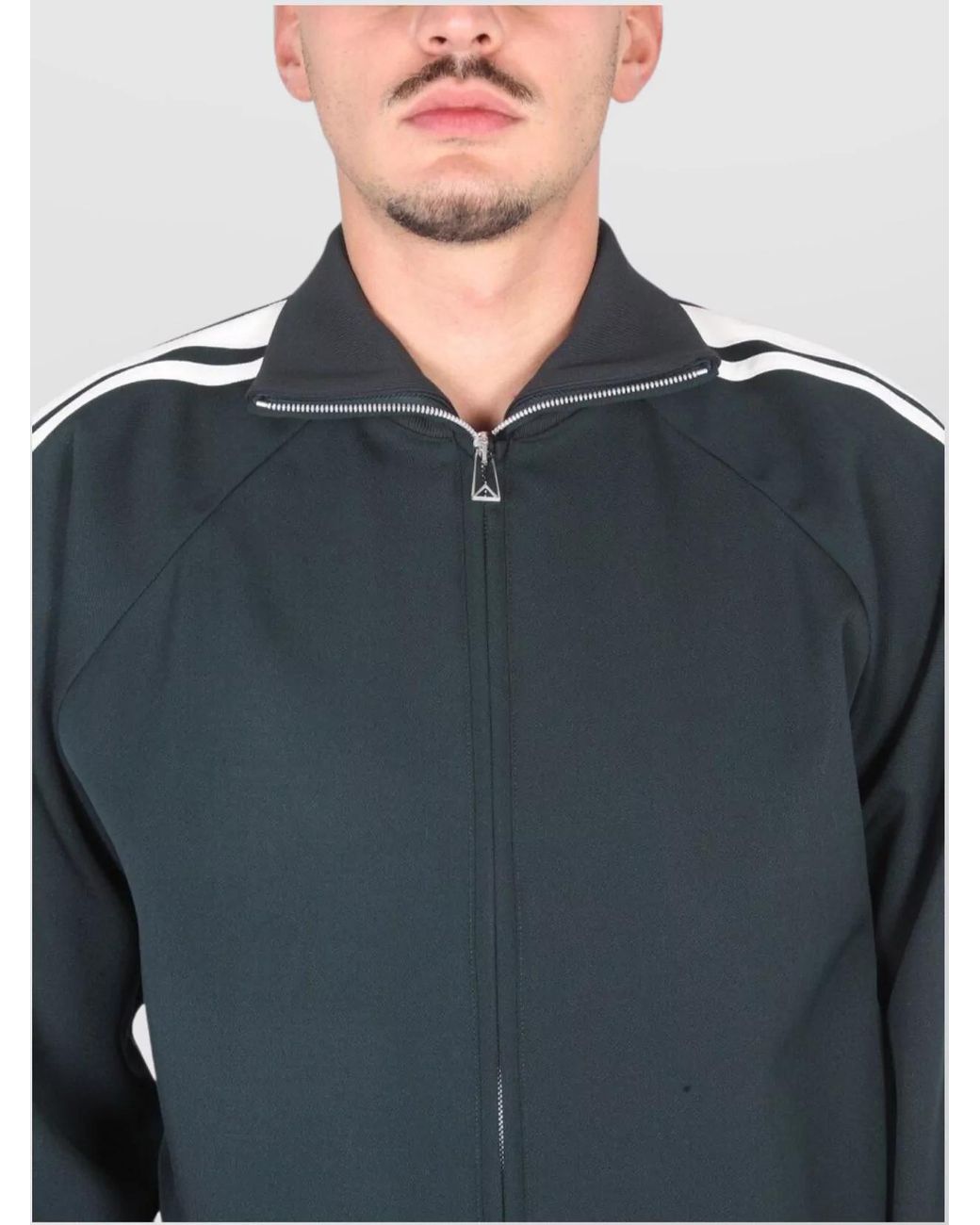 Bottega Veneta Blue Ribbed Trim Zip-Up Track Jacket for men