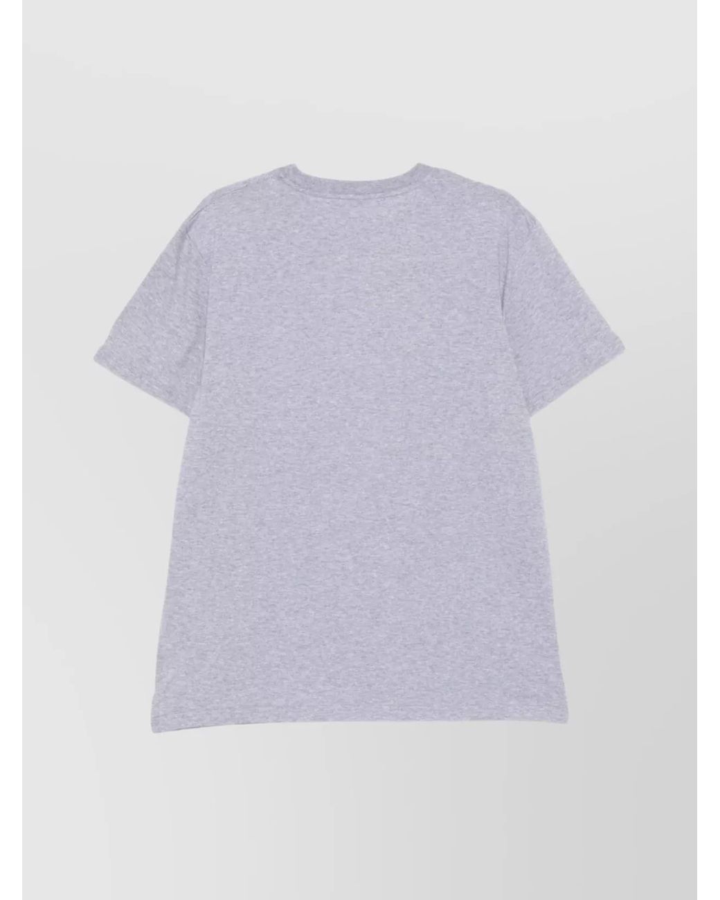 Moschino Purple Cotton Logo Embroidered T-Shirt for men