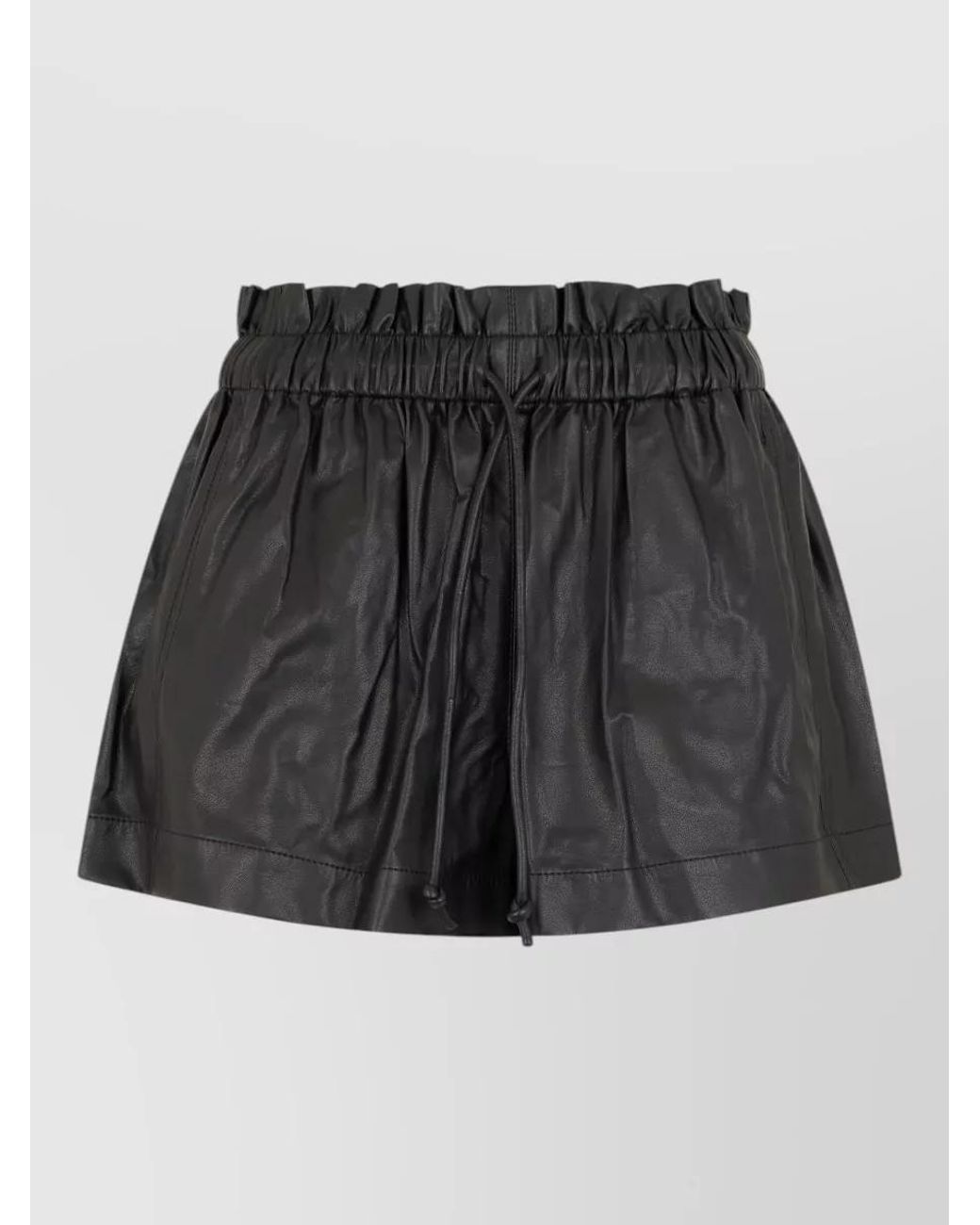 Isabel Marant Black Faux Leather Shorts
