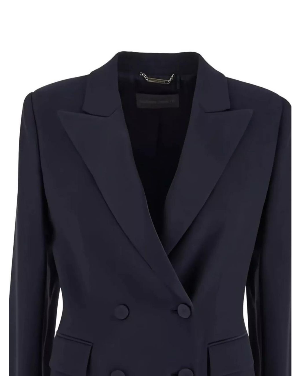 Alberta Ferretti Blue Satin Blazer