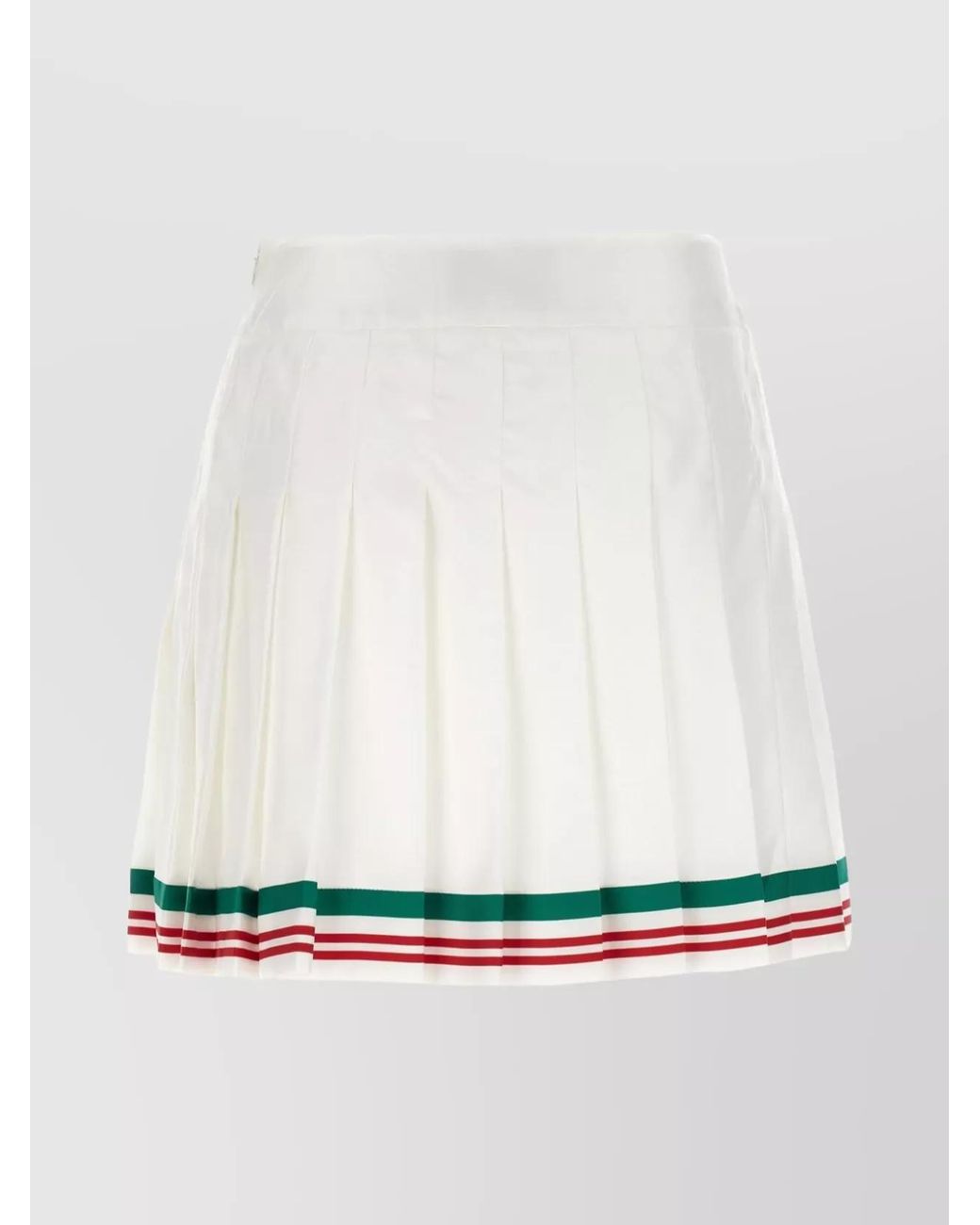Casablanca White Silk Pleated Skirt