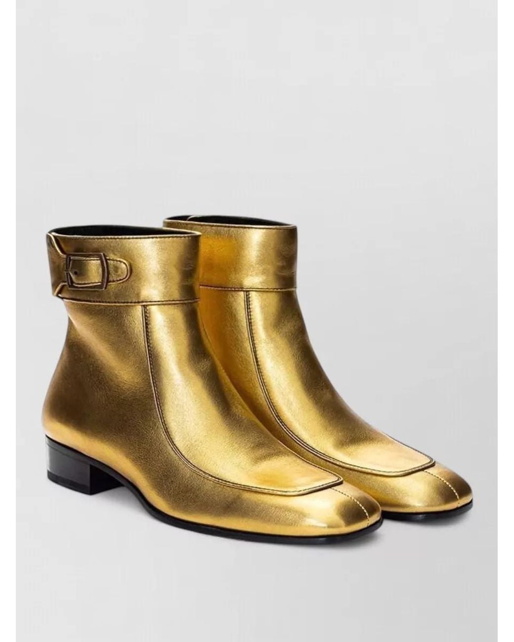 Saint Laurent Natural Leather Ankle Boots