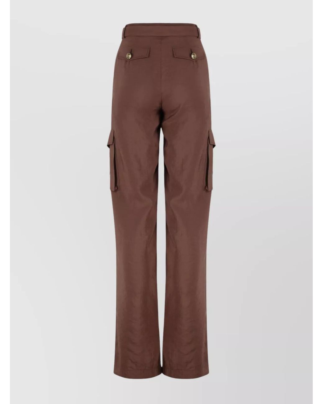 Versace Jeans Couture Brown Utility Cargo Trousers Embellished Buttons