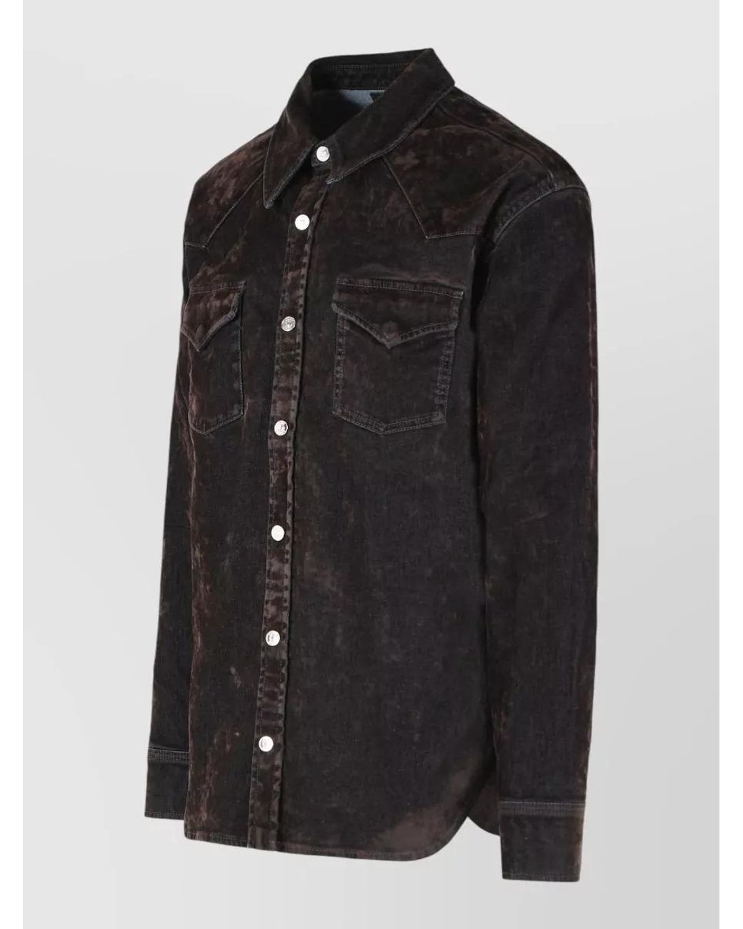 Amiri Black Flocked Denim Shirt for men