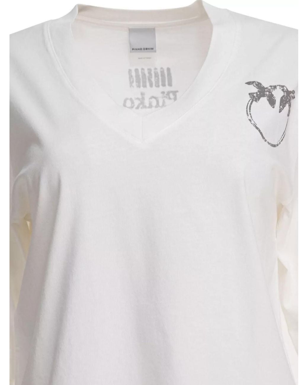 Pinko White Cotton T-Shirt