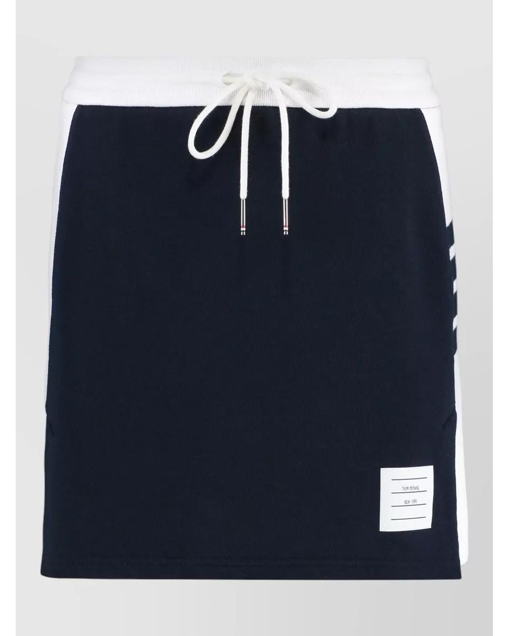 Thom Browne Blue Cotton Jersey Mini Skirt