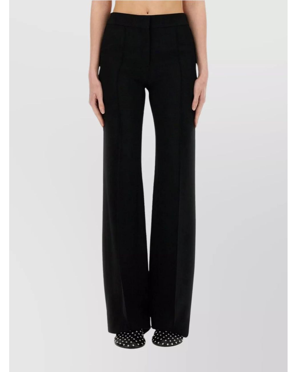 Jil Sander Black Wide Leg High Waist Trousers