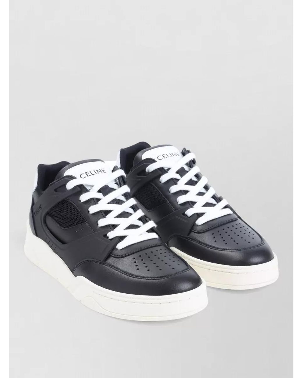 Céline Blue Ct-09 Leather, Rubber And Mesh Sneakers for men