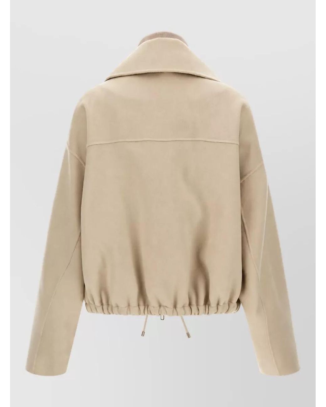 Sportmax Natural Wool Oversized Bomber Jacket
