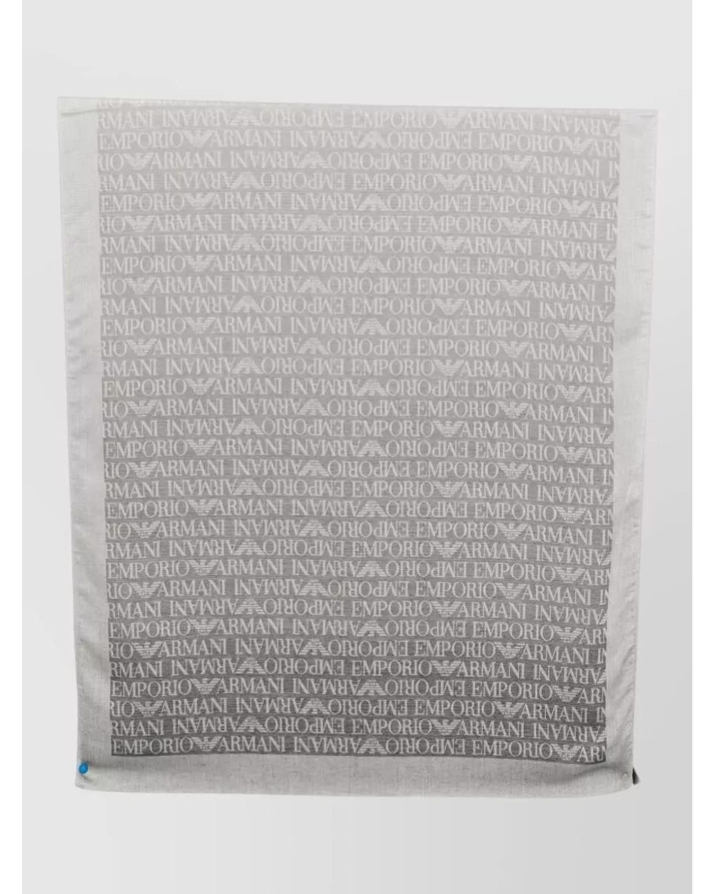 Emporio Armani Gray Logo-Print Scarf for men