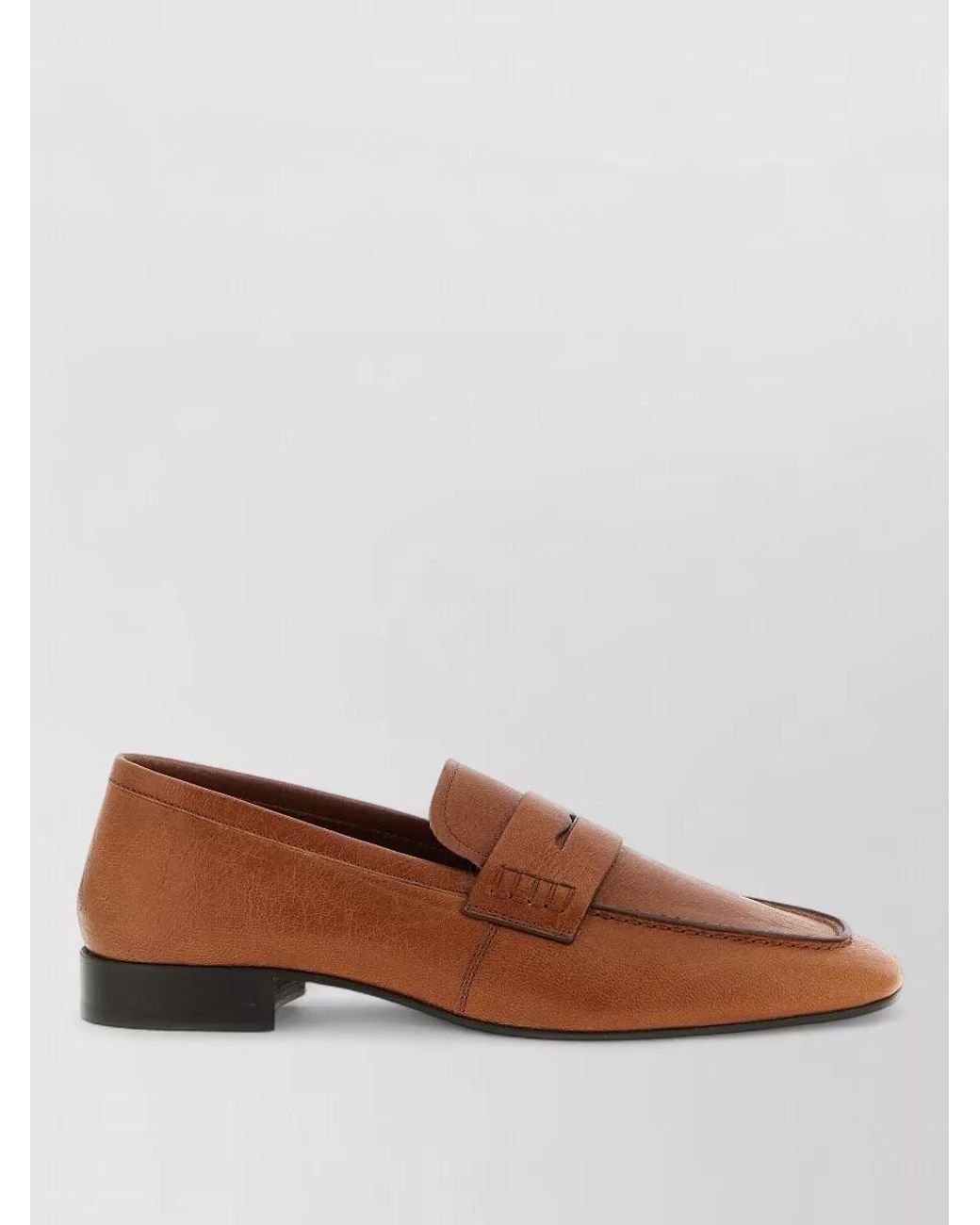 Dries Van Noten Brown Leather Penny Loafers