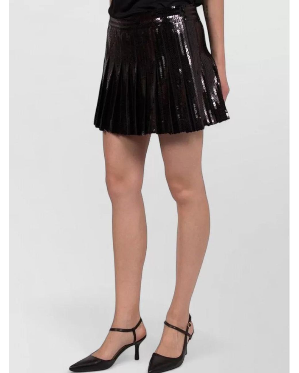 P.A.R.O.S.H. Black Pleated Skirt