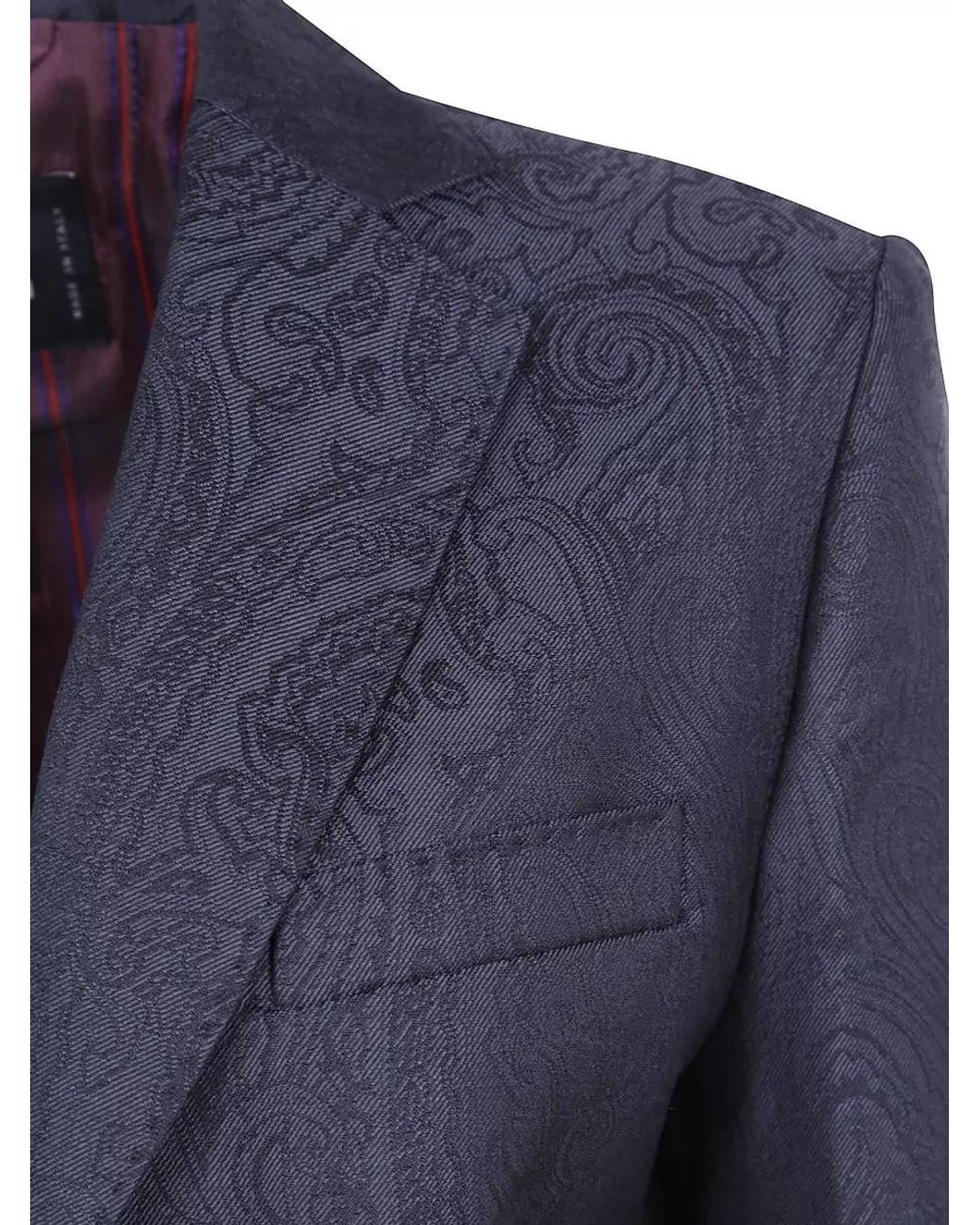 Etro Blue Wool Blazer
