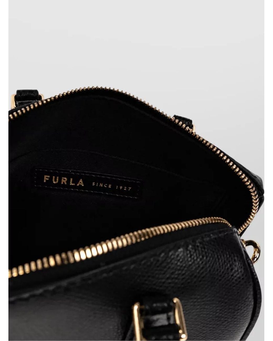 Furla Black Mini Leather Shoulder Bag