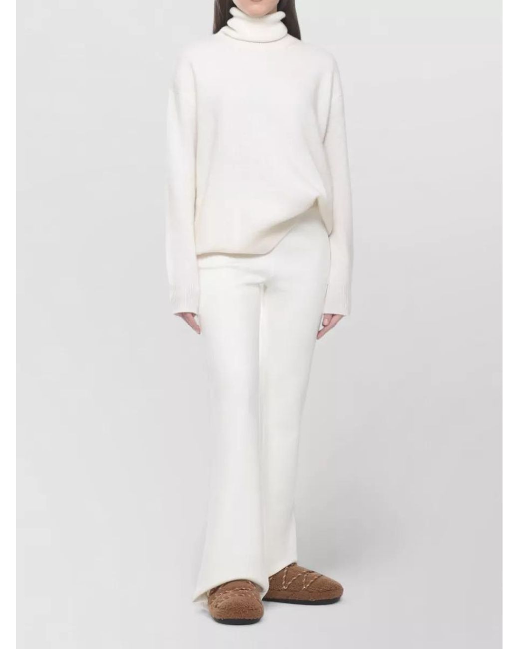 Moon Boot Brown Shearling Slippers