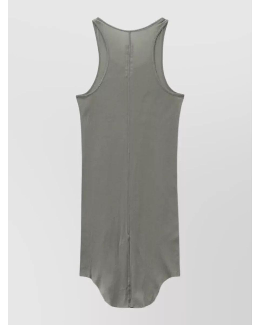 Rick Owens Gray Ribbed Tank Top
