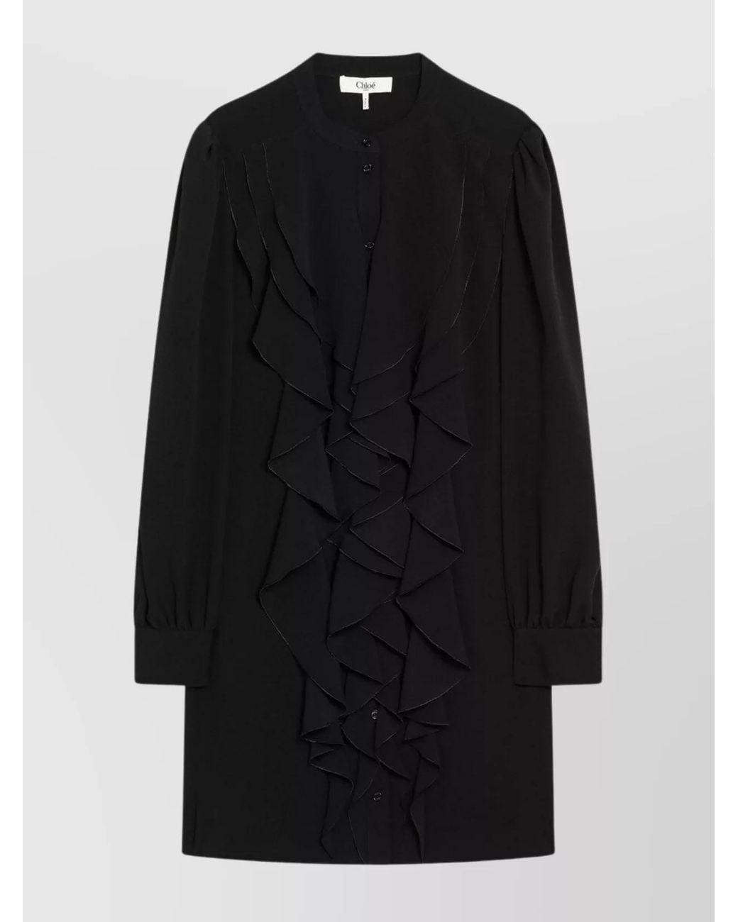 Chloé Black Silk Knee-Length Dress