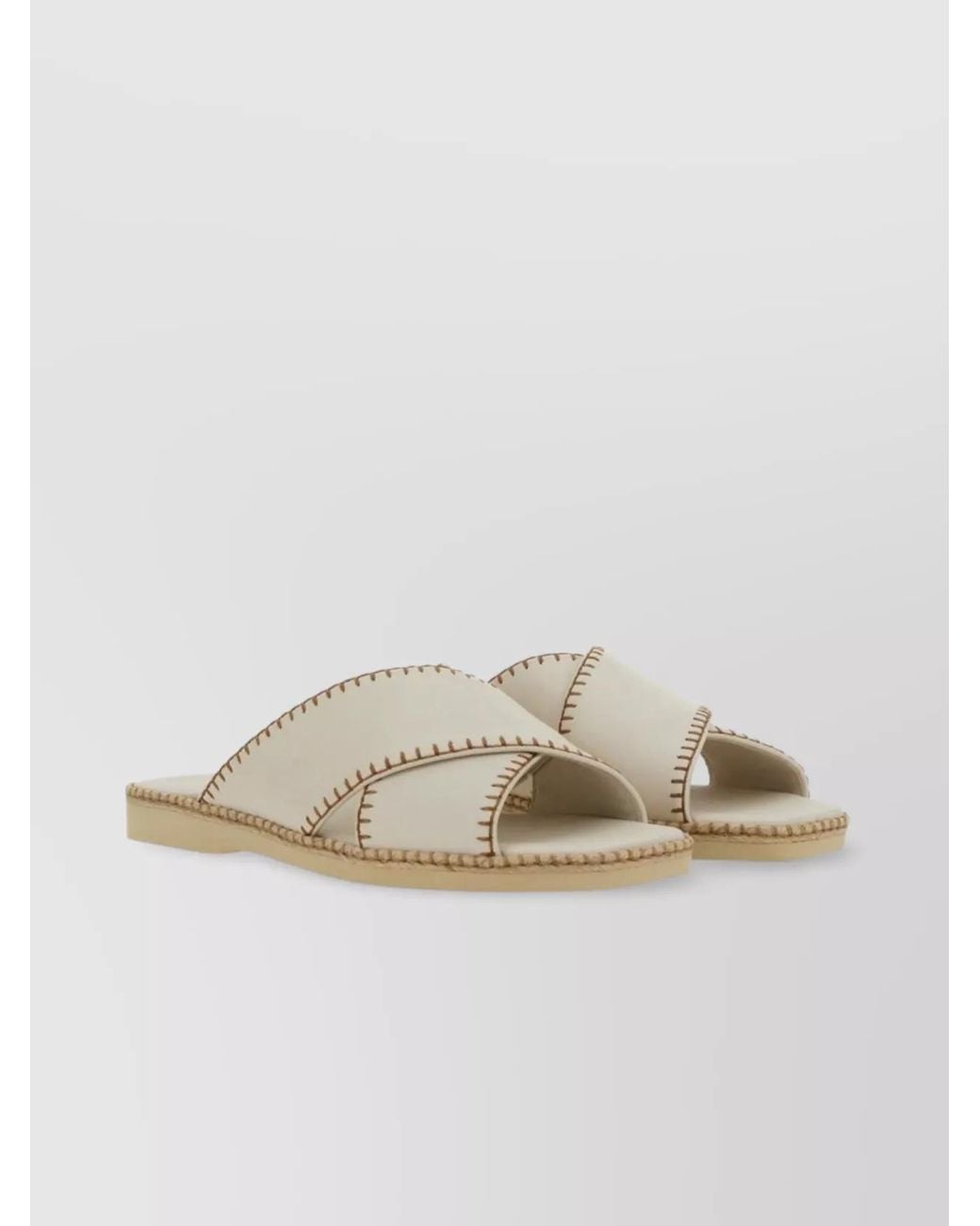 Hogan Multicolor Shearling Leather Sandals