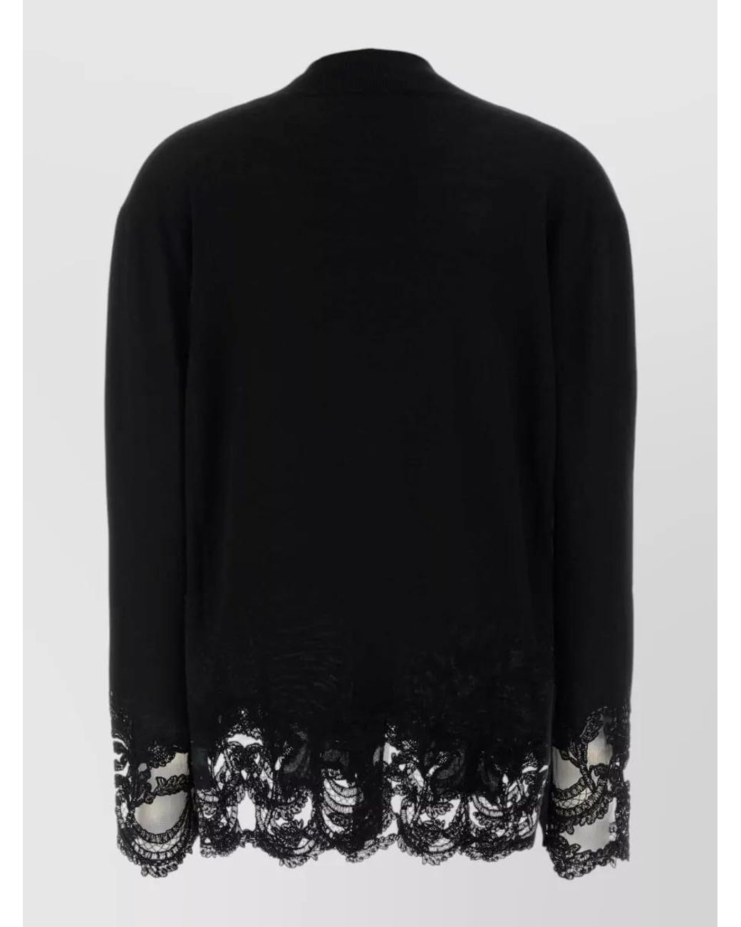 Ermanno Scervino Black Virgin Wool Cardigan