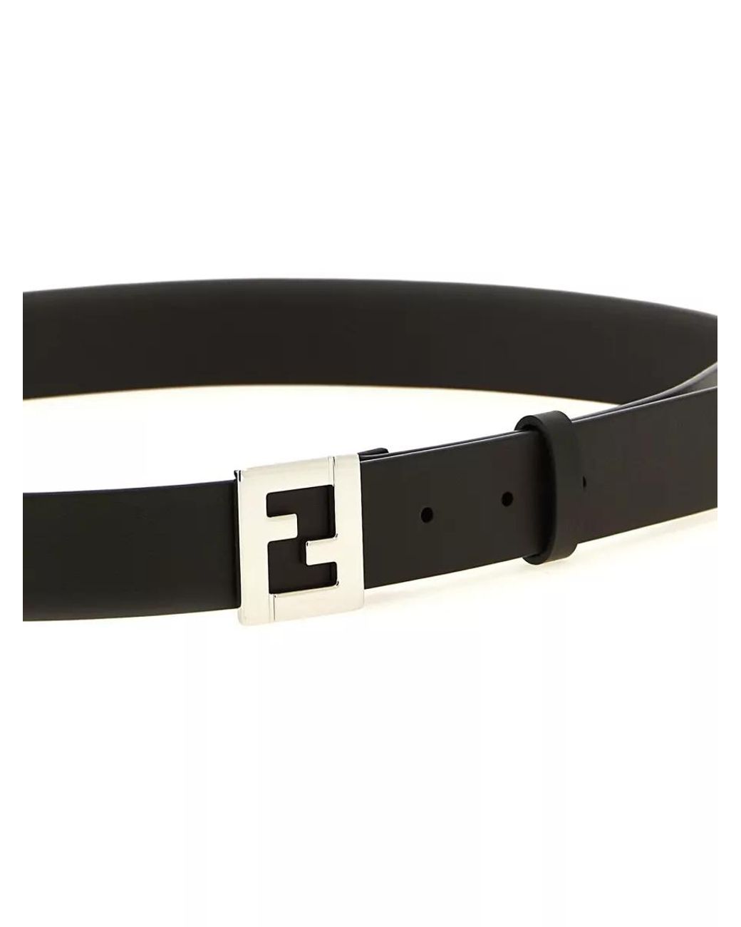 Fendi Gray Leather Belt for men